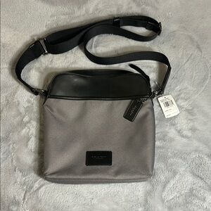 COACH F37609 Black and Gray Crossbody Messenger Bag NWT
